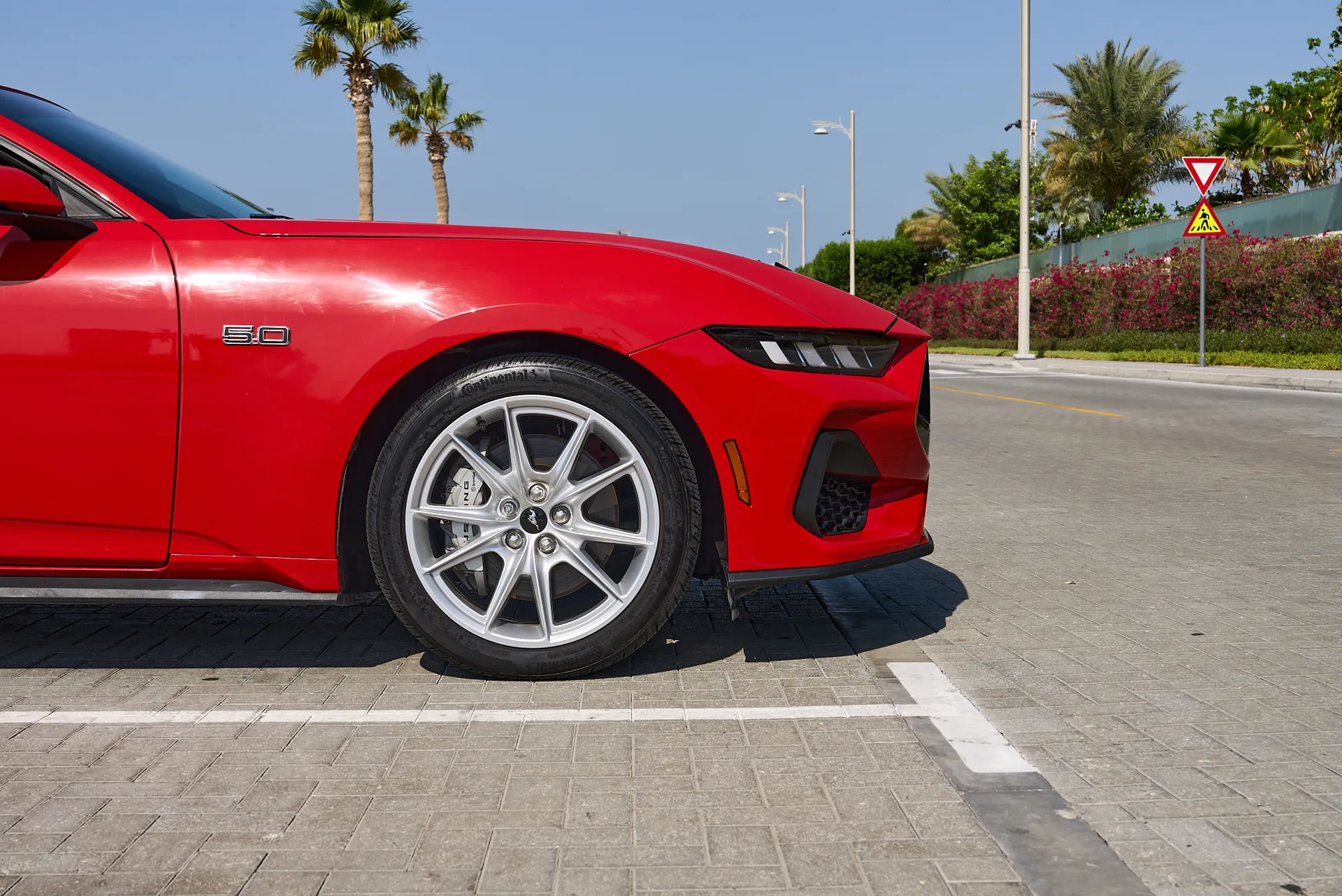 2024 Ford Mustang engine bay — Drive Your Dream | Car Leasing Dubai